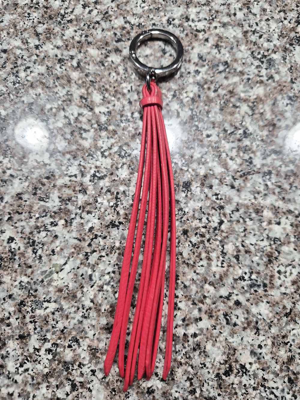 Vera Bradley Pink Tassel Keychain